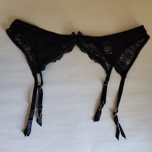 Victoria's Secret Black Lace Garter Belt Lingerie Accessory